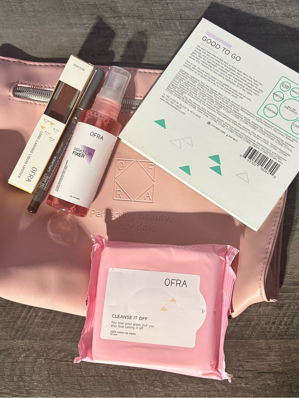 OFRA Makeup Fixer, Bag, Eyeshadow Blush Highlighter, Lipstick, Wipes, Liner NEW